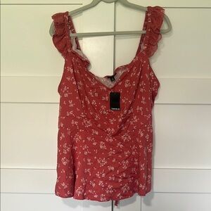 Torrid Red Ruffled Camisole Top
